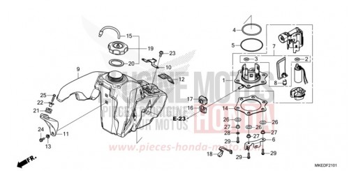 KRAFTSTOFFTANK (CRF450RX) CRF450RXN de 2022